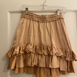 LoveShackFancy Silk Ruffle Skirt